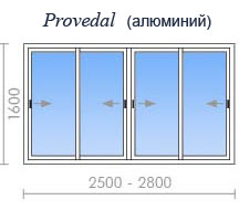 Остекление балкона provedal