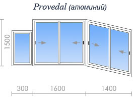 Остекление балкона provedal