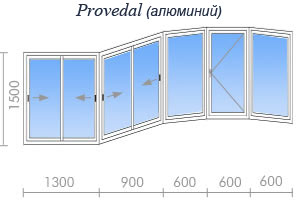Остекление балкона provedal