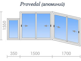 Остекление балкона provedal