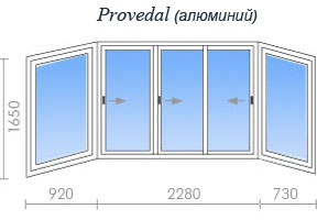 Остекление балкона provedal