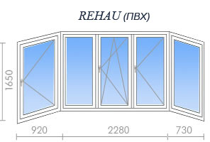 Остекление балкона rehau