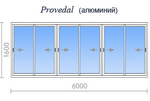 Остекление балкона provedal