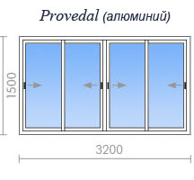 Остекление балкона provedal