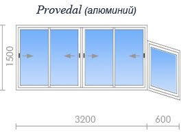 Остекление балкона provedal