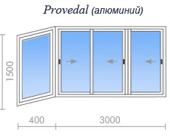 Остекление балкона provedal