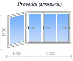 Остекление балкона provedal
