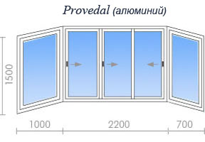 Остекление балкона provedal