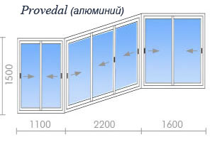 Остекление балкона provedal