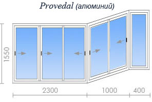 Остекление балкона provedal